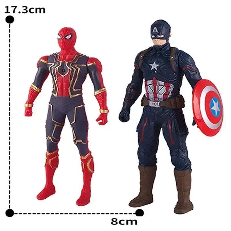 Marvel Superhero Action Figure Set – Spiderman, Hulk & Iron Man 17cm