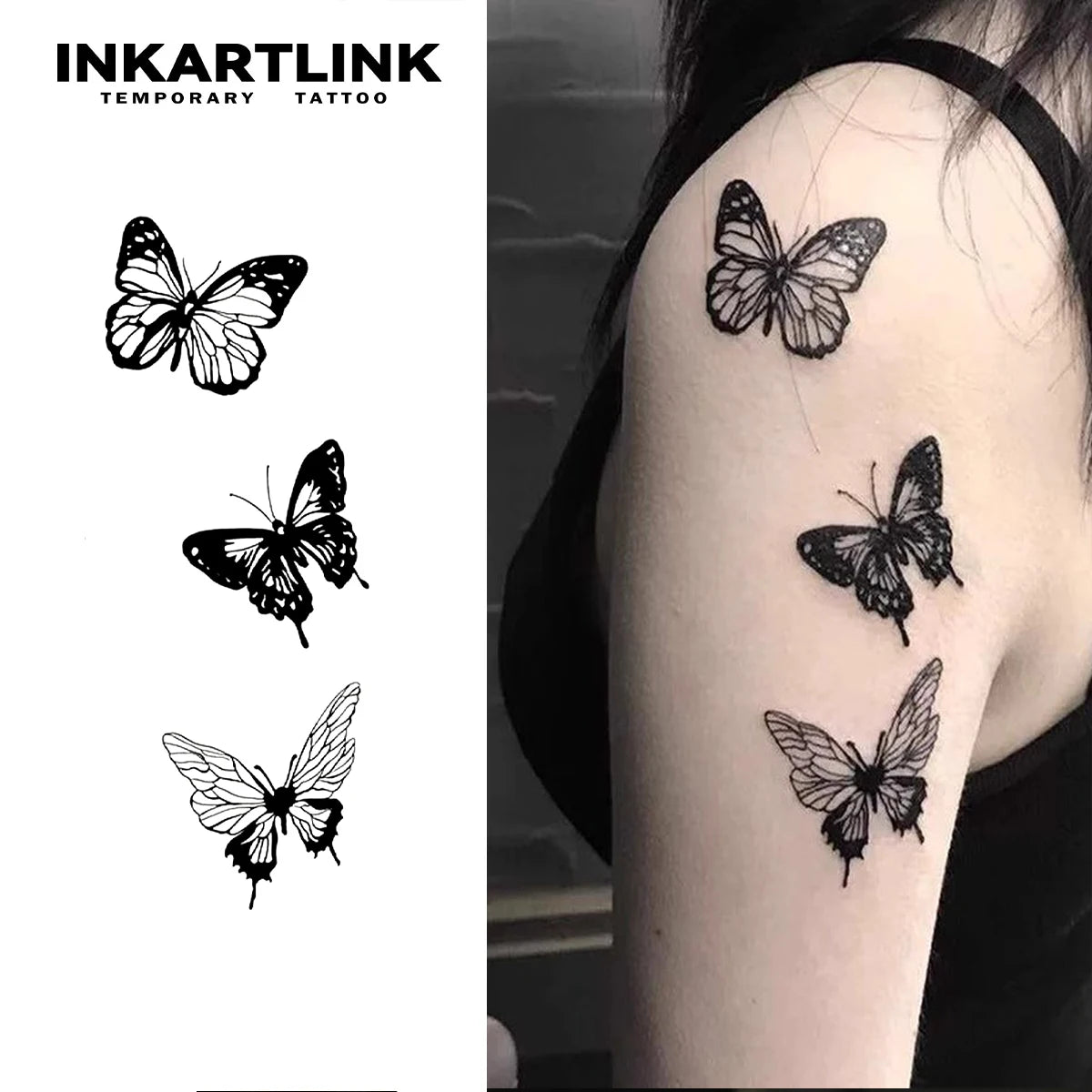 Butterfly Semi-Permanent Tattoo Sticker (1Pc)