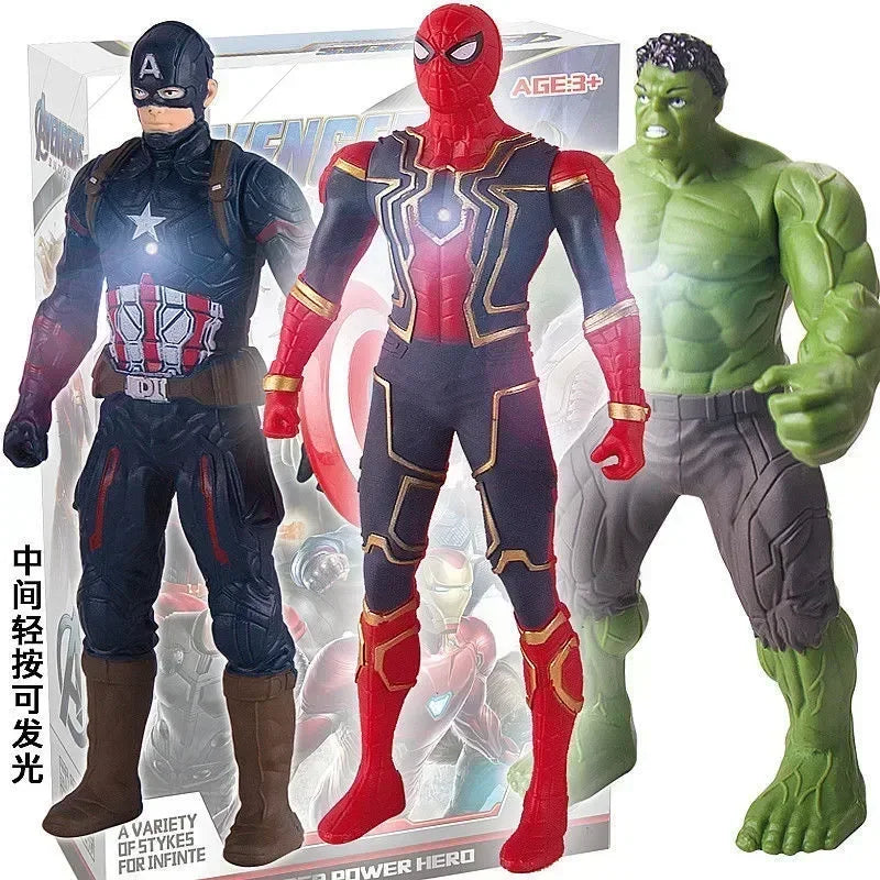 Marvel Superhero Action Figure Set – Spiderman, Hulk & Iron Man 17cm