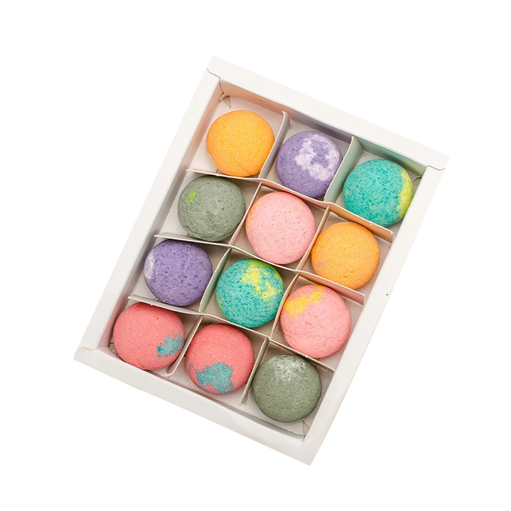 12pcs Organic Mini Bath Bombs Gift Set