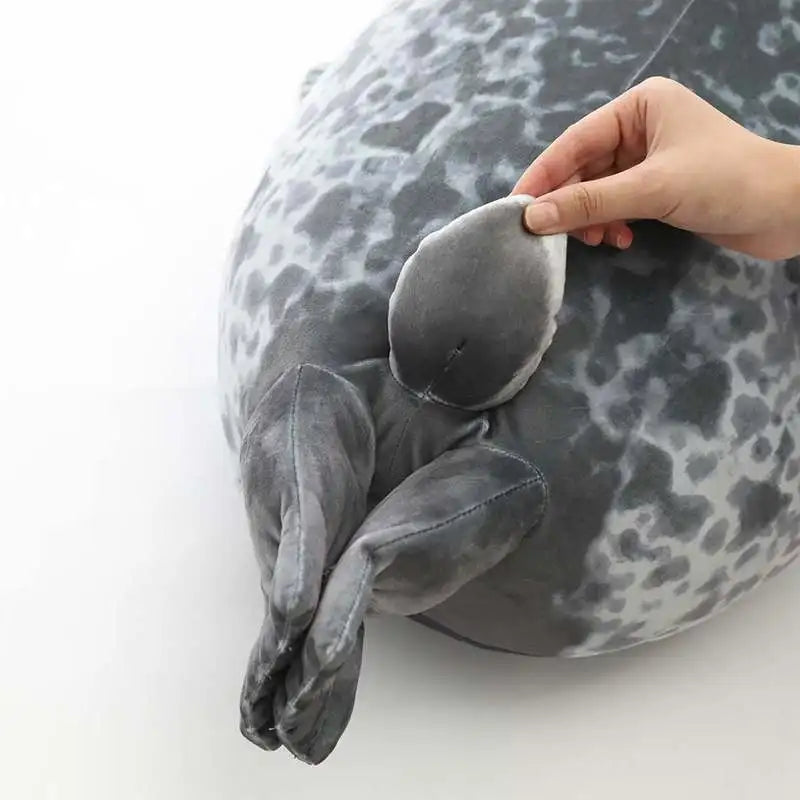 Angry Blob Seal Plush Pillow – Cute 3D Chubby Sea Lion Stuffed Toy