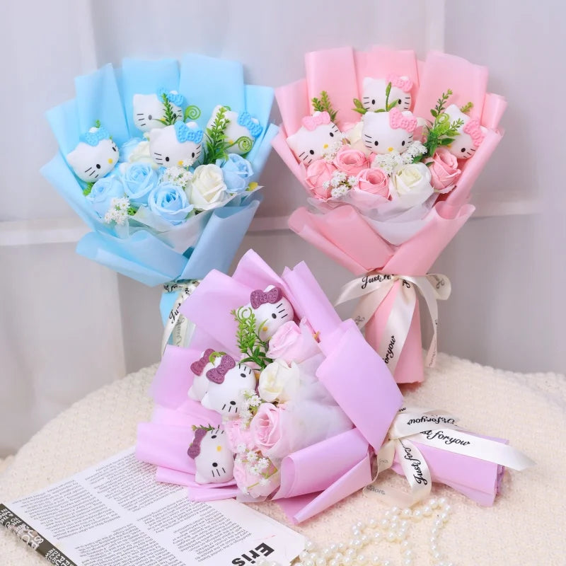 Kawaii Hello Kitty Plush Doll Bouquet – Creative Gift for Any Occasion
