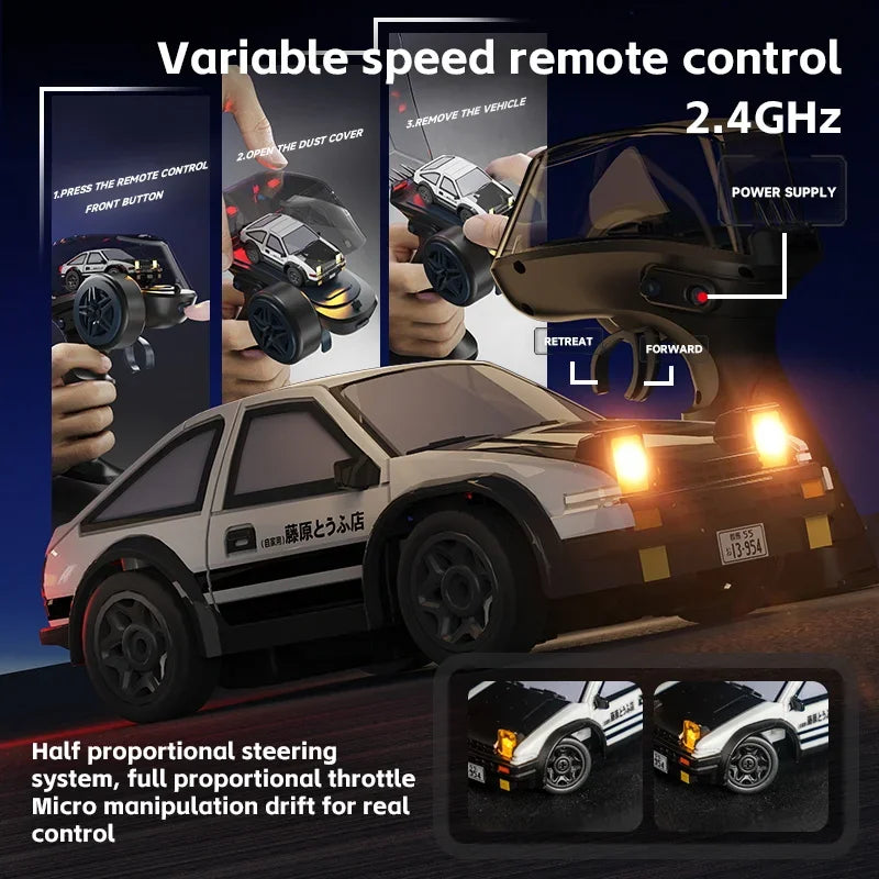 1:64 Mini RC Drift Car – Desktop High-Speed Racing Car 2.4G