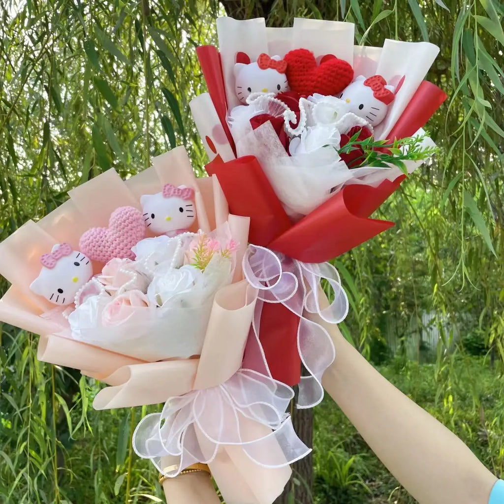 Kawaii Hello Kitty Plush Doll Bouquet – Creative Gift for Any Occasion