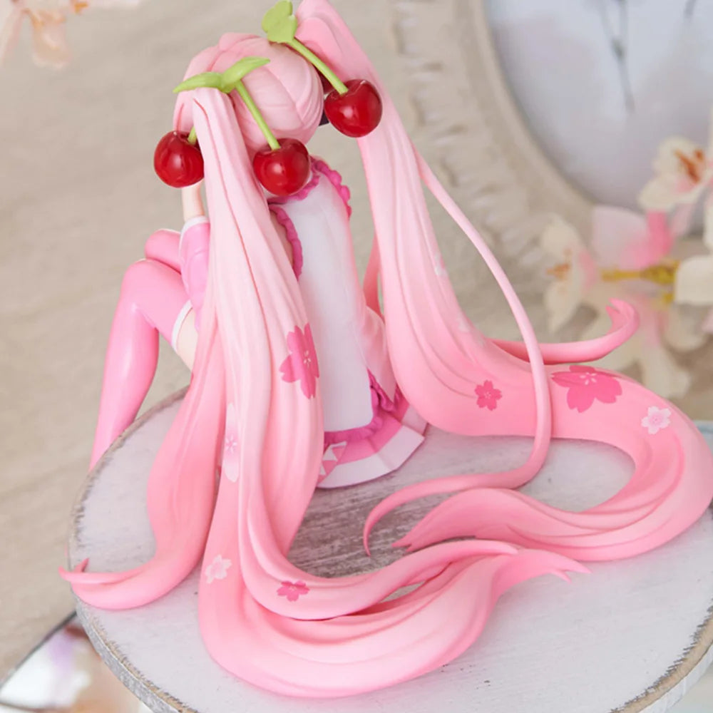 Hatsune Miku Cherry Blossom PVC Anime Figure – Pink Dress