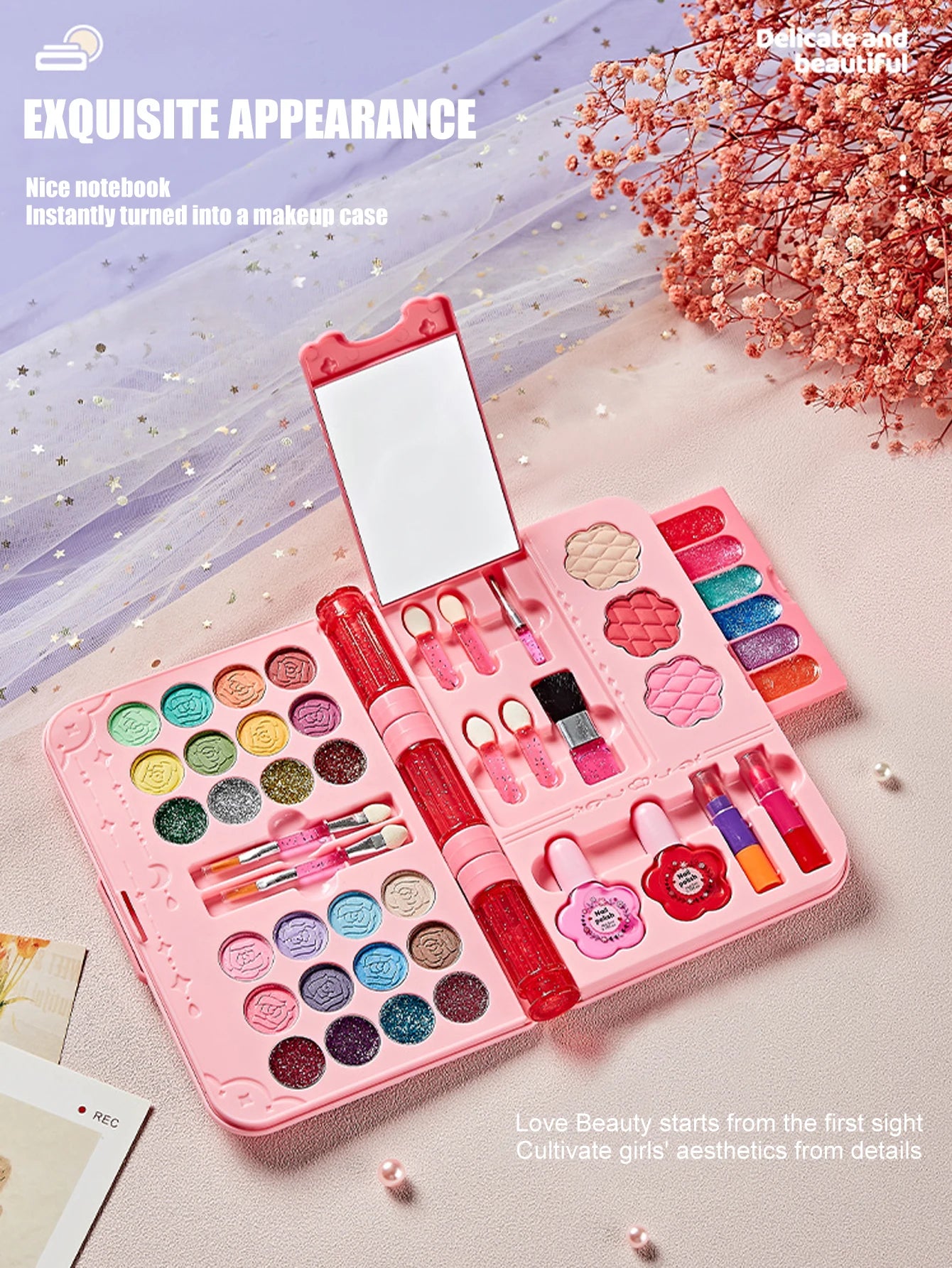 Kids Makeup Kit for Girls – Washable Play Makeup & Beauty Dress-Up Set