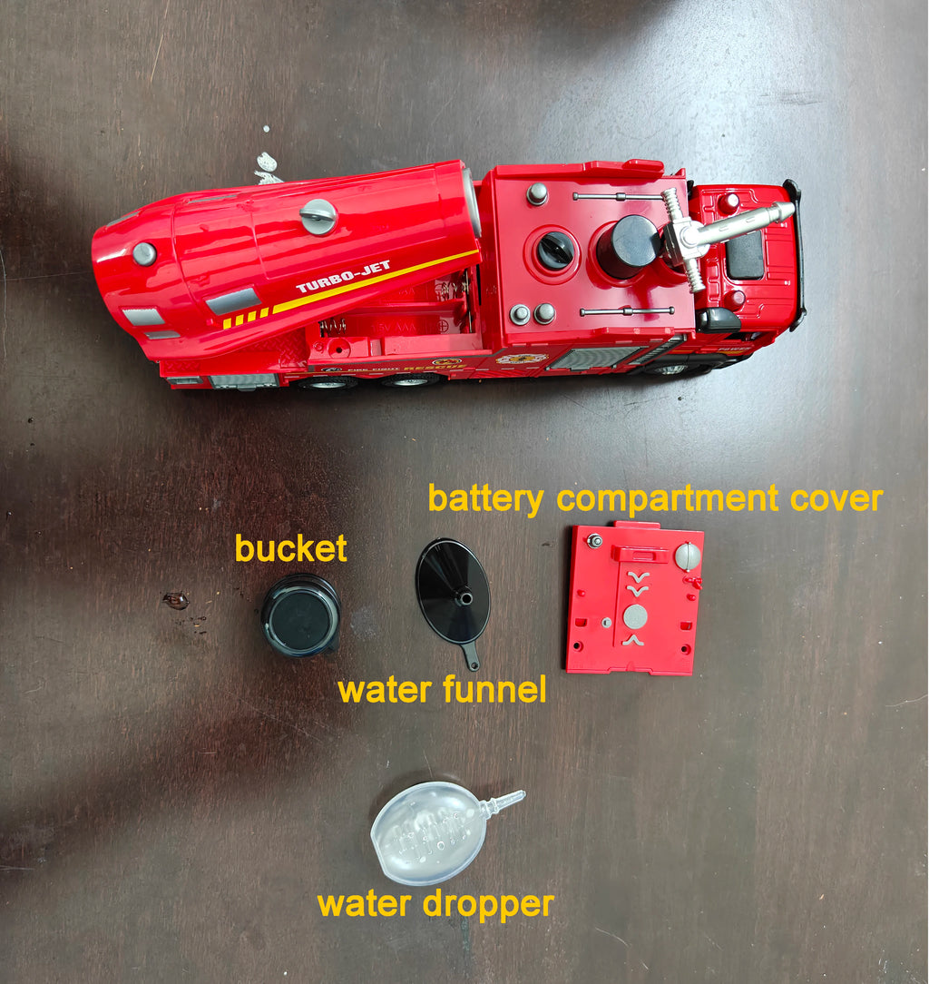 1:32 Fire Truck Model – Water Spray Ladder Truck with Sound & Light