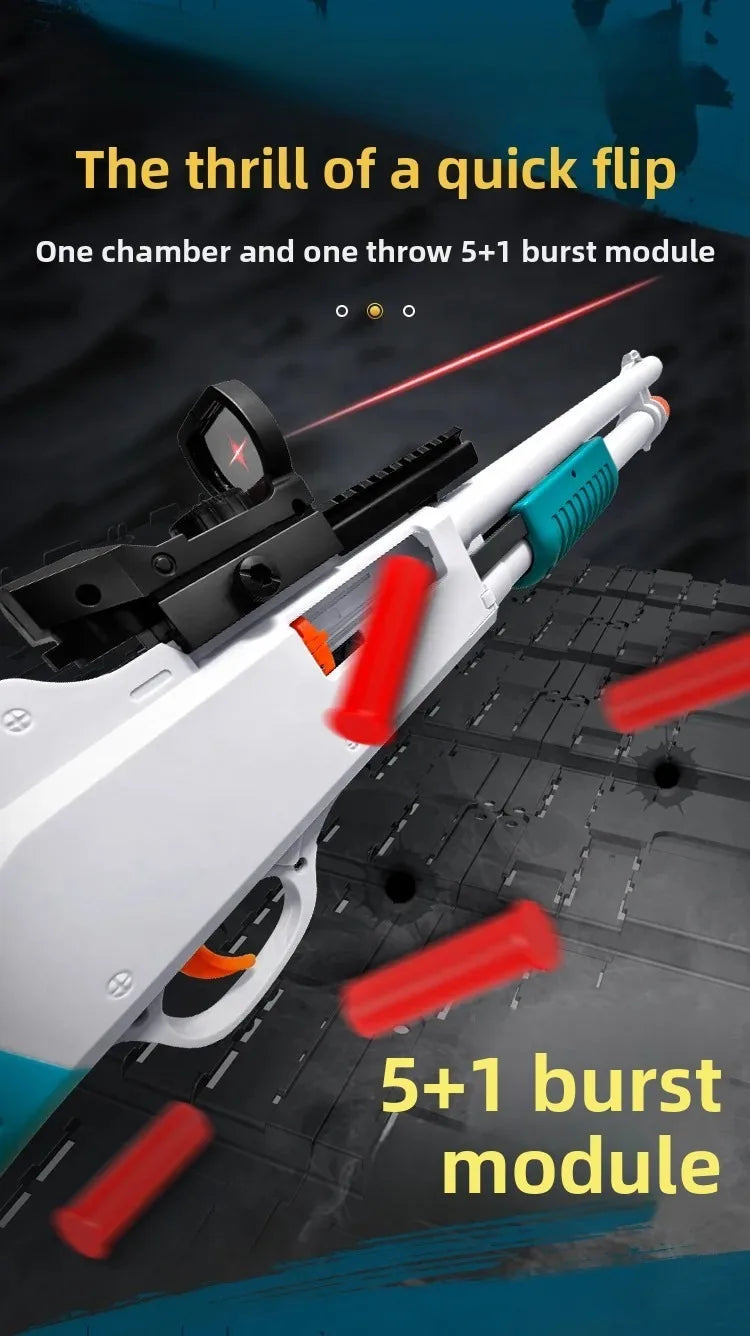 M870 Style Soft Dart Blaster with Shell Ejection – Pump Action Toy