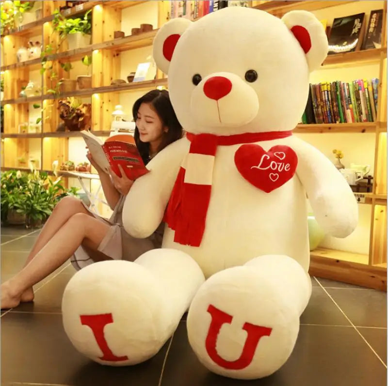 Giant "I LOVE YOU" Teddy Bear Plush