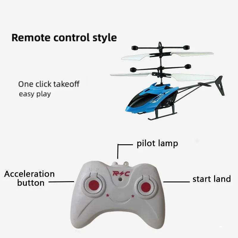 Rechargeable Mini RC Drone – Safe, Fall-Resistant Helicopter Toy for Kids
