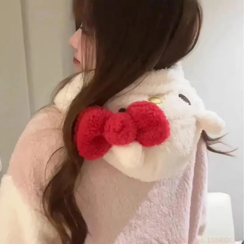 Hello Kitty Coral Velvet Bathrobe