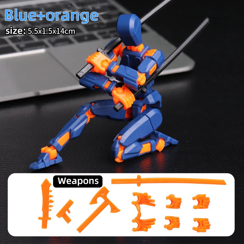 Multi-Jointed Movable Robot Action Figure – 13-Pose 3D Dummy Toy