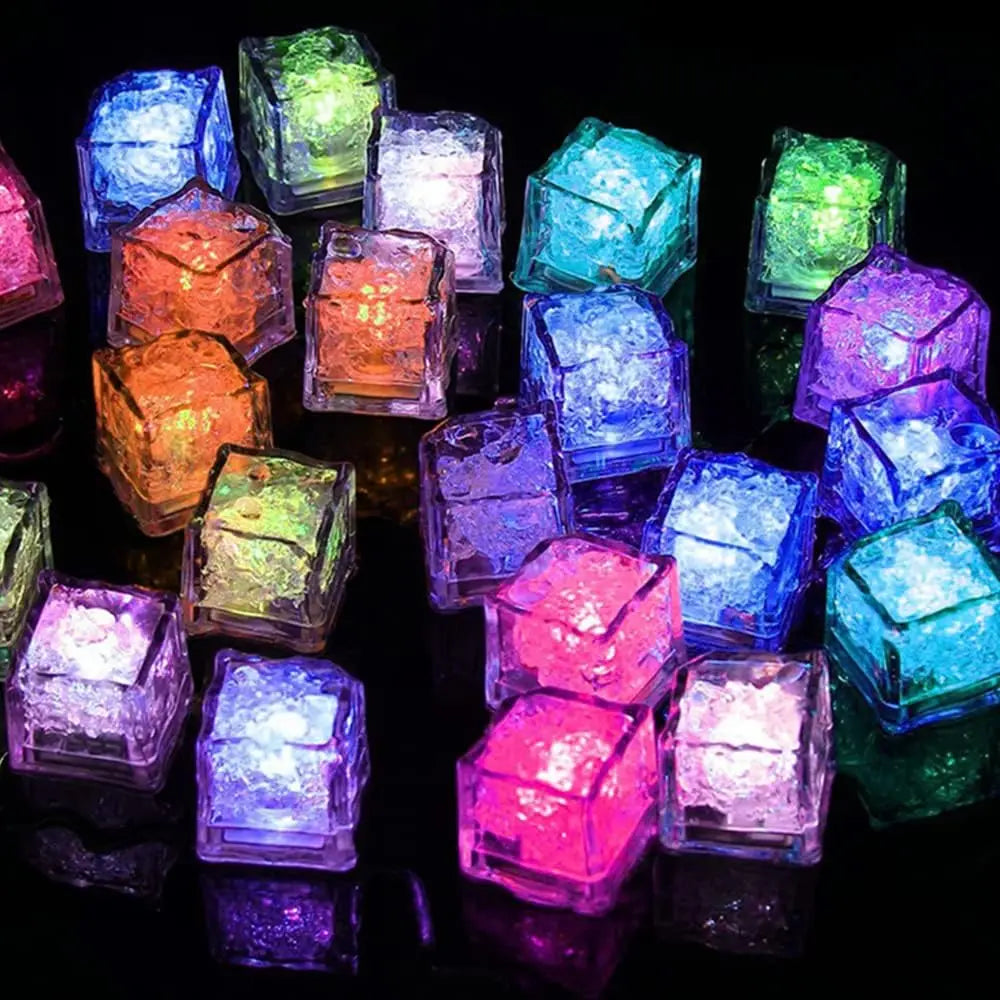Glowing Flashing Ice Cube Bath Toys (6/12Pc Set)