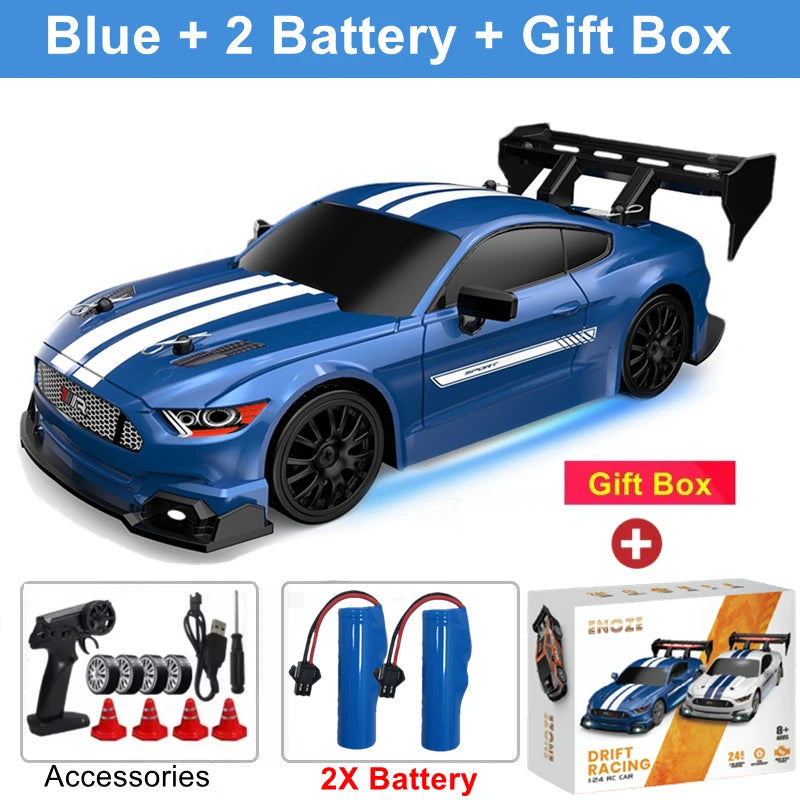 4WD RC Drift Car – 1:24 High-Speed Racing Truck with LED Lights