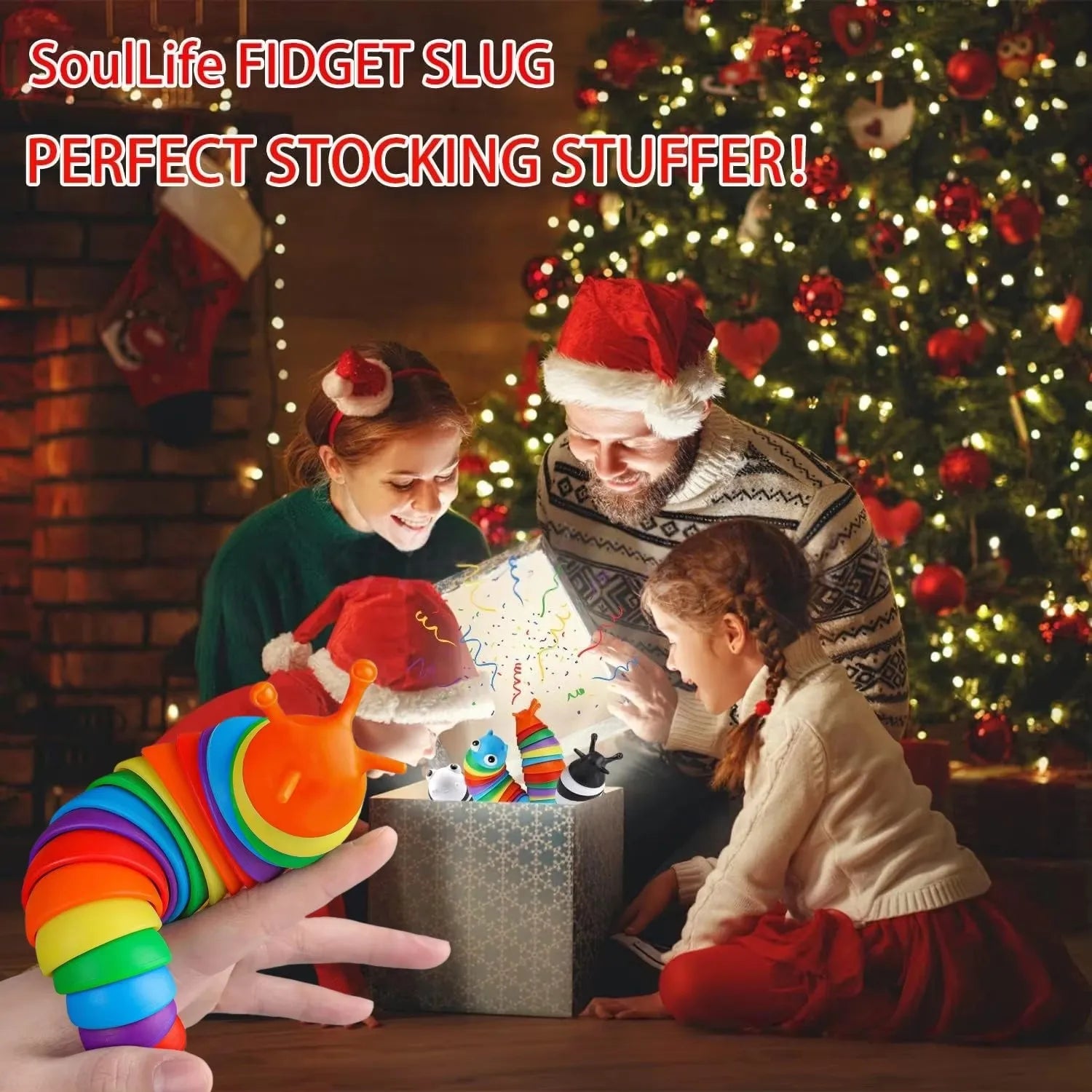 Colorful Slug Stress Toy