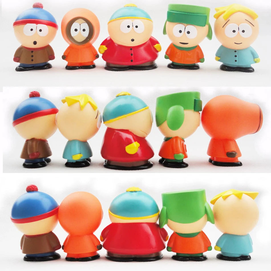 6cm 5PCS South Park Action Figure Set – Stan, Eric & Friends PVC Collectible Dolls