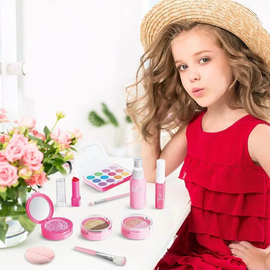 Children's Makeup Toy Set – 10-Piece Simulated Beauty Makeup Box (Non-Toxic & Safe)