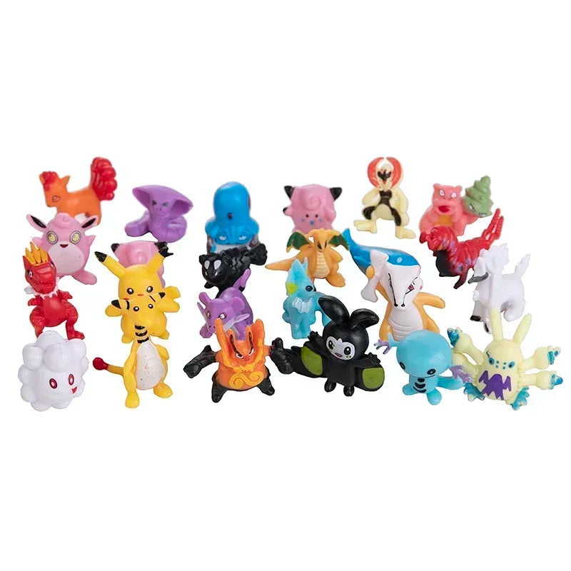 Pokémon Mini Action Figure Set – Pikachu & Friends 2–3cm Collectible Toys (24–144pcs)