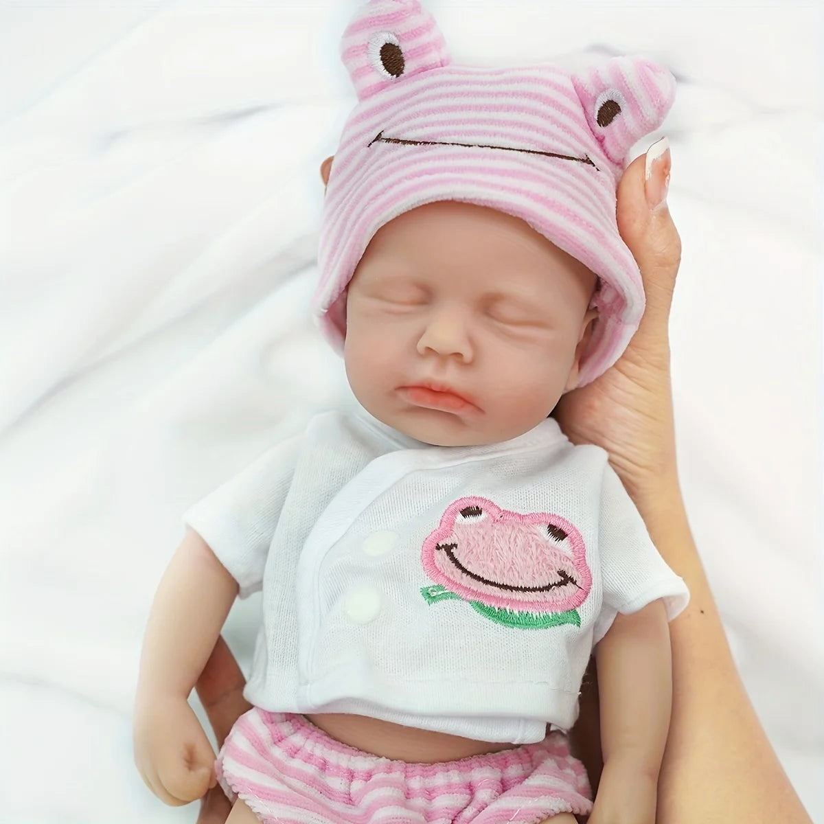 12" Micro Preemie Full Silicone Baby Doll – Lifelike Reborn Doll Girl for Collectors & Kids