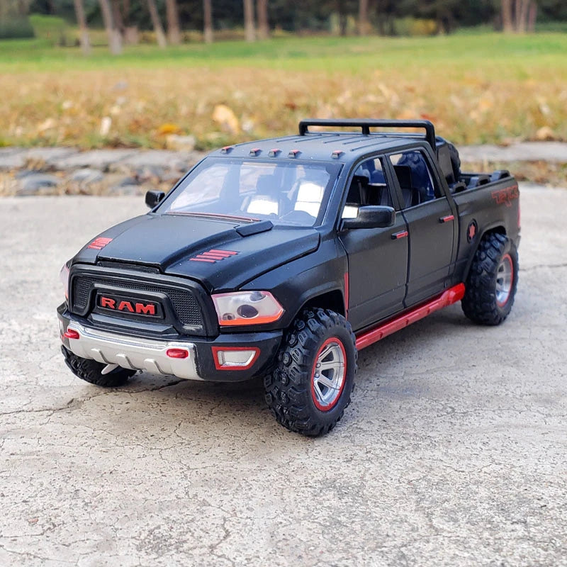 1:32 RAM Pickup Truck Alloy Model – Sound, Light & Pull-Back Action Toy for Kids