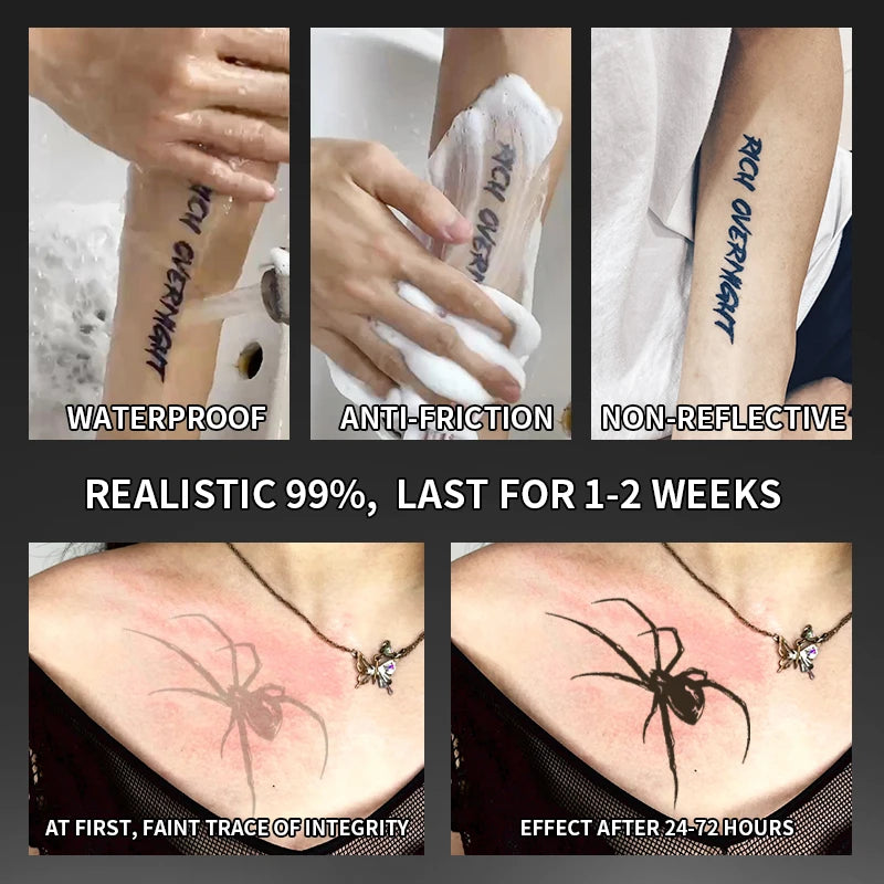 Spider Temporary Tattoo Sticker (1Pc)