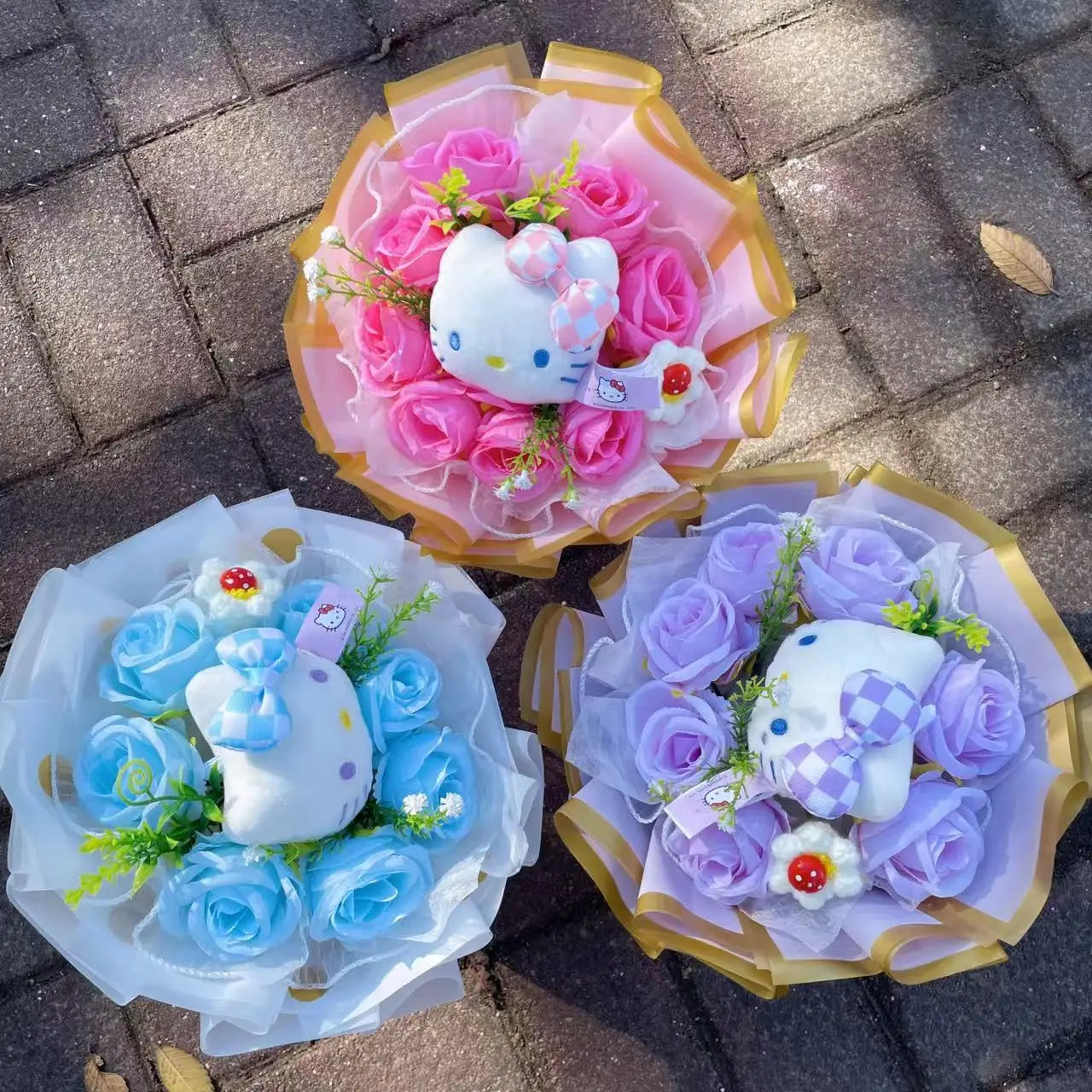 Kawaii Hello Kitty Plush Doll Bouquet – Creative Gift for Any Occasion