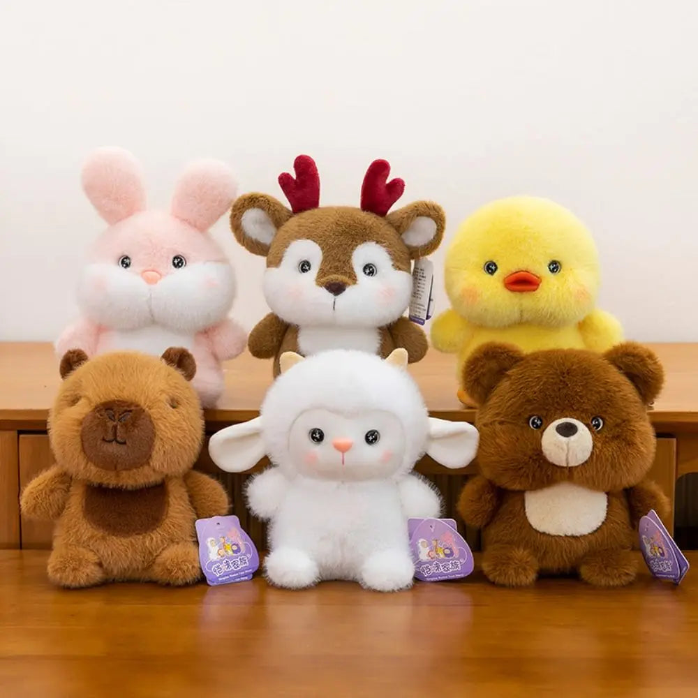 16cm Plush Companion Doll – Capybara & Elephant Soft Stuffed Animal Pillow
