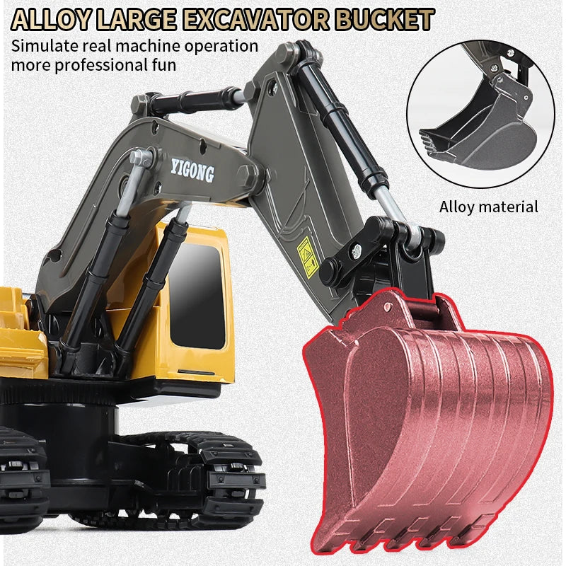 ZWN RC Excavator Dump Truck – 1:24 Remote Control Construction Vehicle