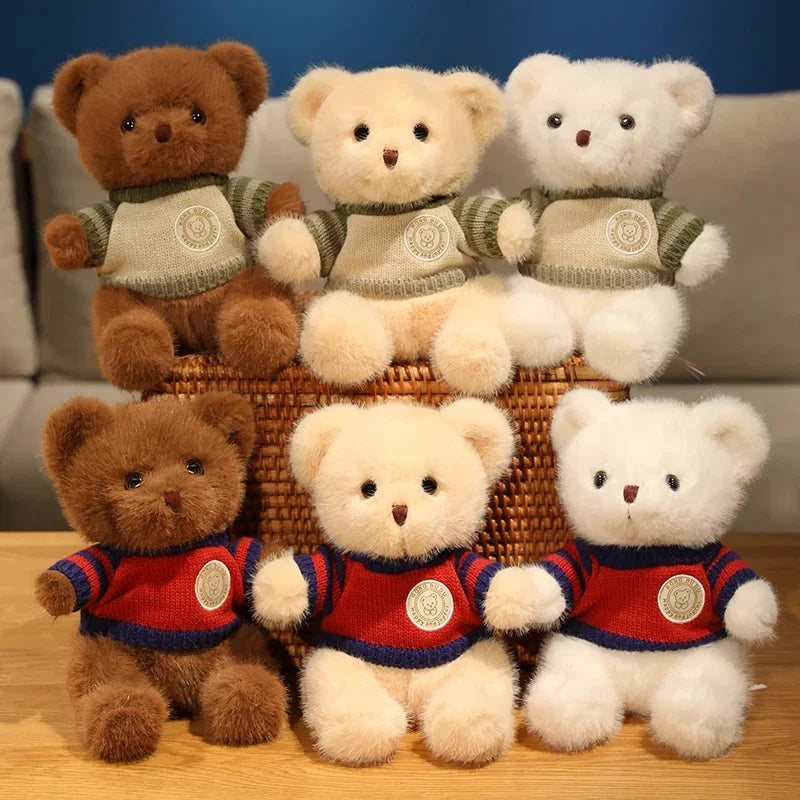 Heart Sweater Teddy Bear Plush – 20cm Adorable Cuddle Companion