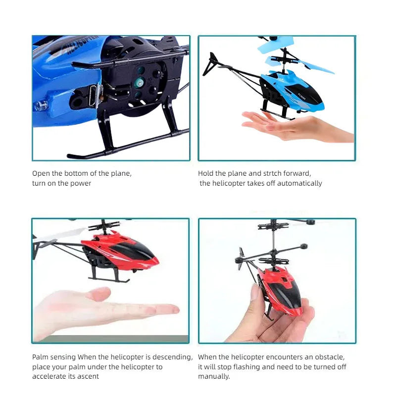 Rechargeable Mini RC Drone – Safe, Fall-Resistant Helicopter Toy for Kids