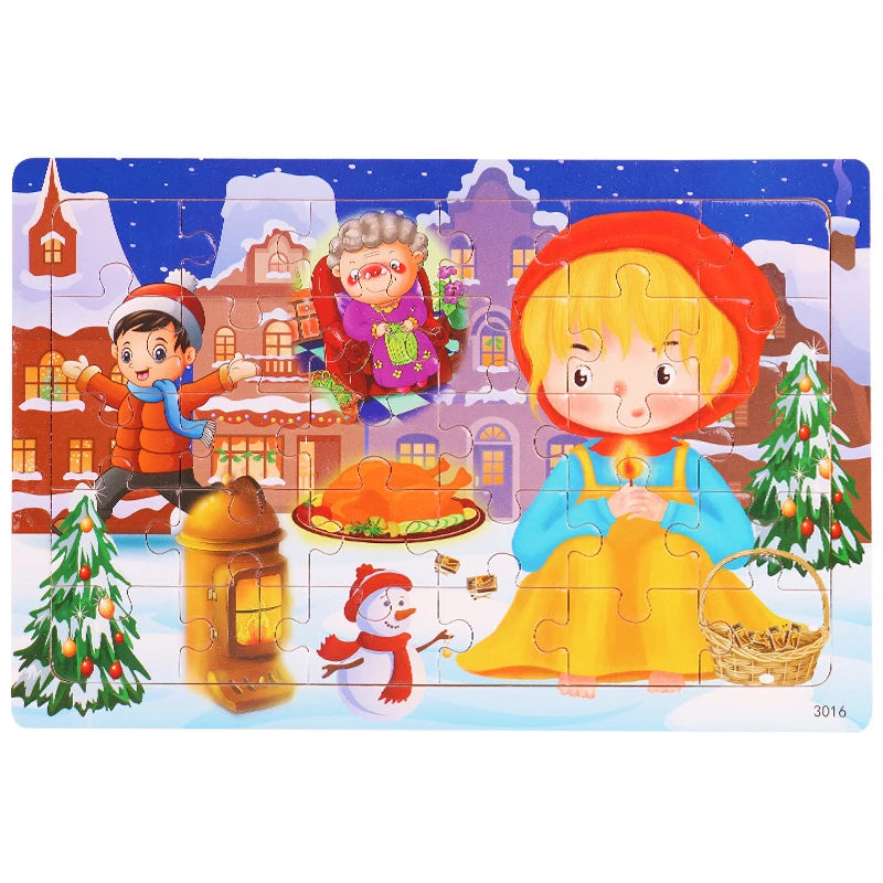 Cartoon Animal & Vehicle Puzzle