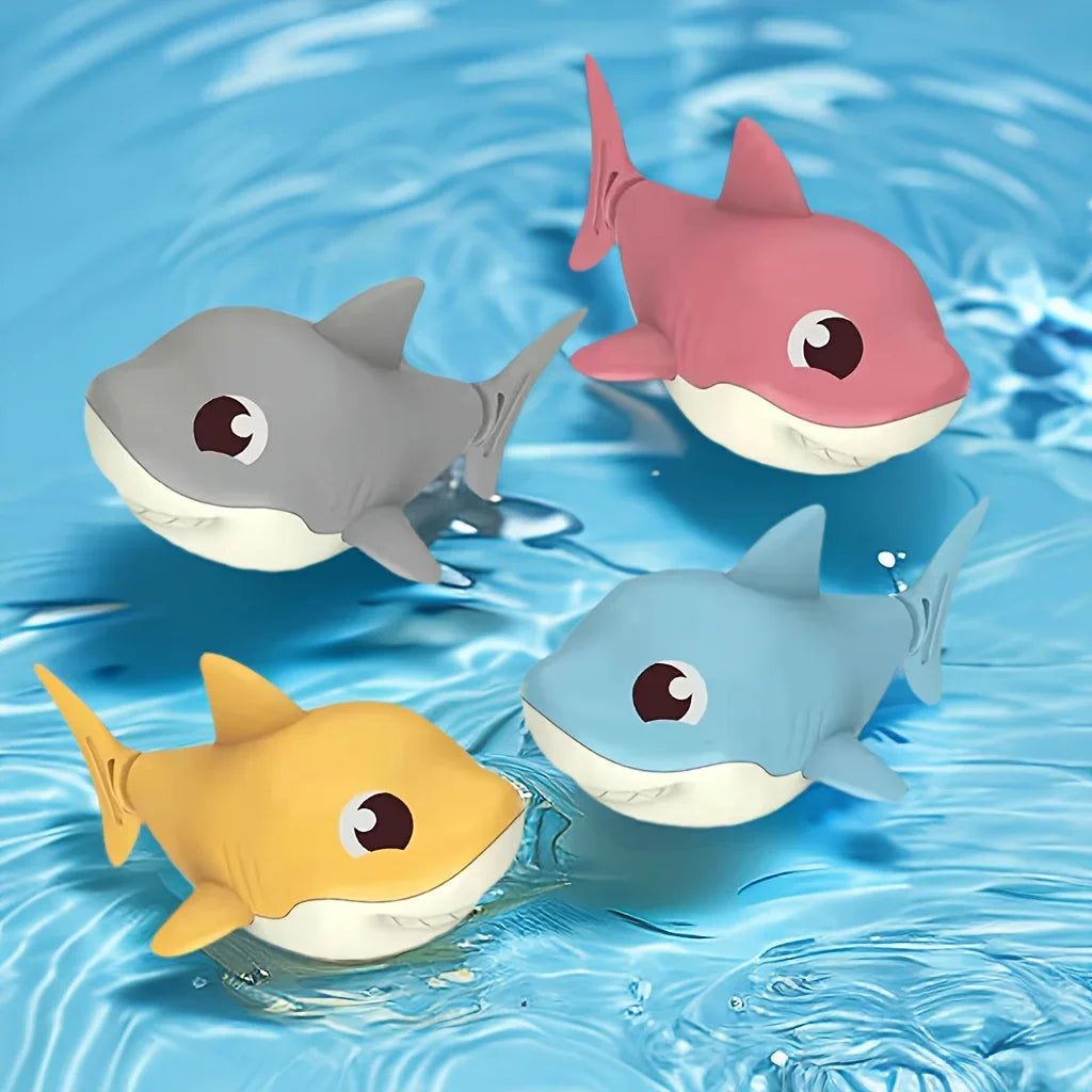 Cartoon Shark Wind-Up Bath Toy (1Pc)