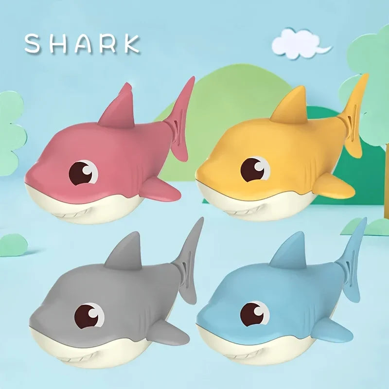 Cartoon Shark Wind-Up Bath Toy (1Pc)