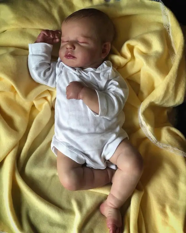 MRB 50CM Realistic Bebe Reborn Doll – LouLou Handmade Silicone & Vinyl Baby Doll for Girls