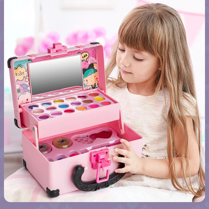 Children Makeup Cosmetics Pretend Playing Box – Princess Make Up Girl Toy Play Set