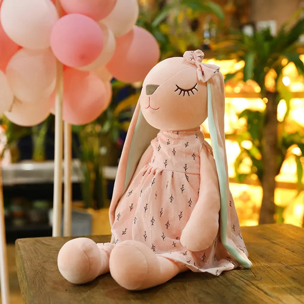 35CM Cute Bunny Plush Doll – Soft Sleeping Rabbit Stuffed Toy
