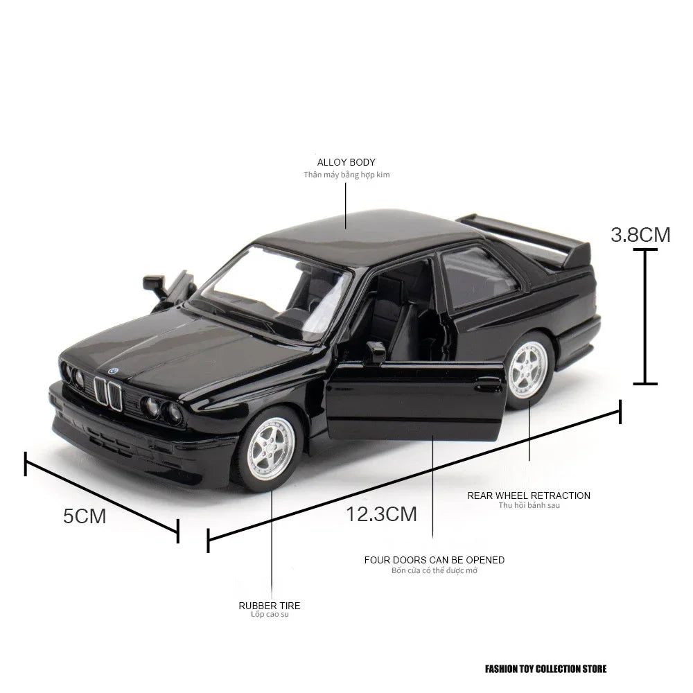 1:36 M3 1987 Diecast Alloy Car – Pull Back Sports Car Model Toy