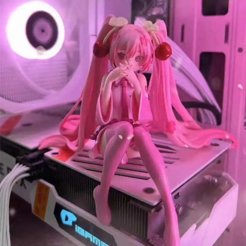 Hatsune Miku Cherry Blossom PVC Anime Figure – Pink Dress
