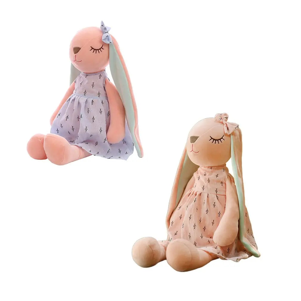 35CM Cute Bunny Plush Doll – Soft Sleeping Rabbit Stuffed Toy