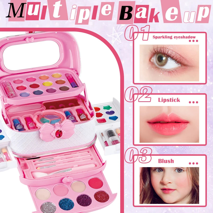 Kids Washable Makeup Kit for Girls – Safe, Fun, and Creative Play