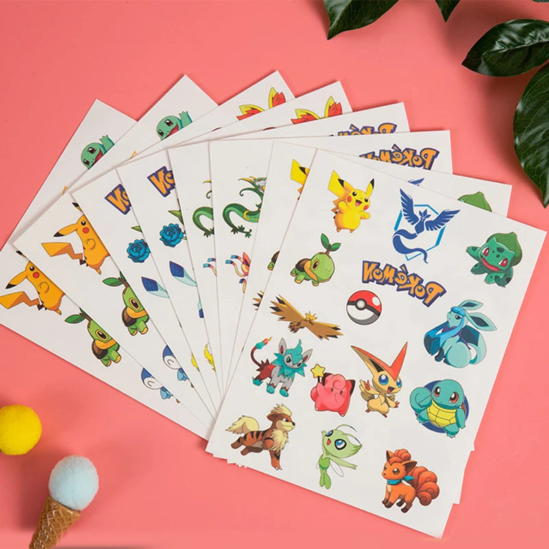 Pokémon Temporary Tattoo Stickers (3Pc)