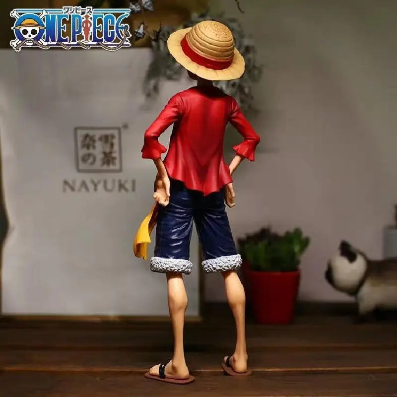 28cm One Piece Anime Figure – Smiley Luffy with Three Face-Changing Expressions