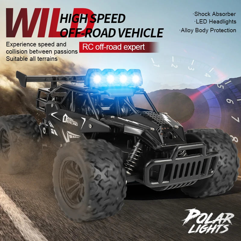 ZWN 1:16 High-Speed RC Car – 20KM/H Off-Road Climbing Vehicle with LED Lights