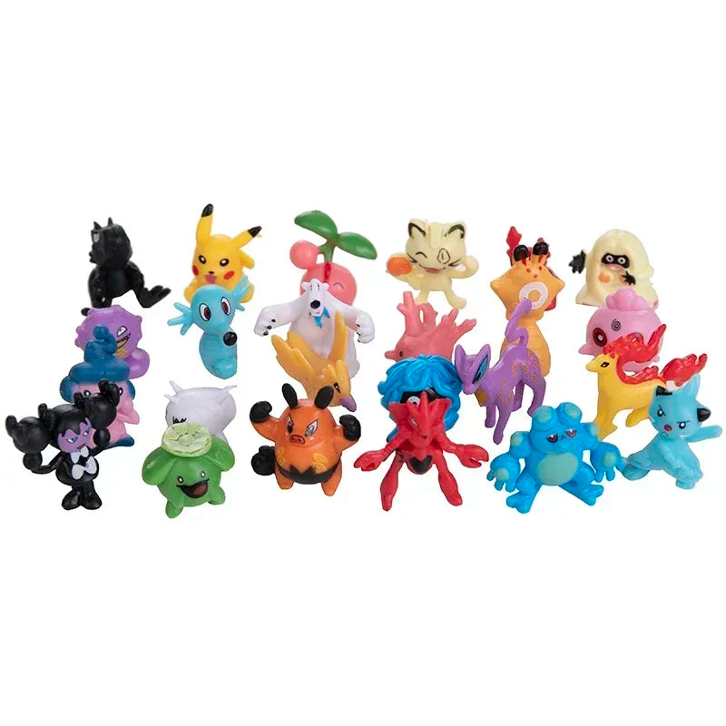 Pokémon Mini Action Figure Set – Pikachu & Friends 2–3cm Collectible Toys (24–144pcs)