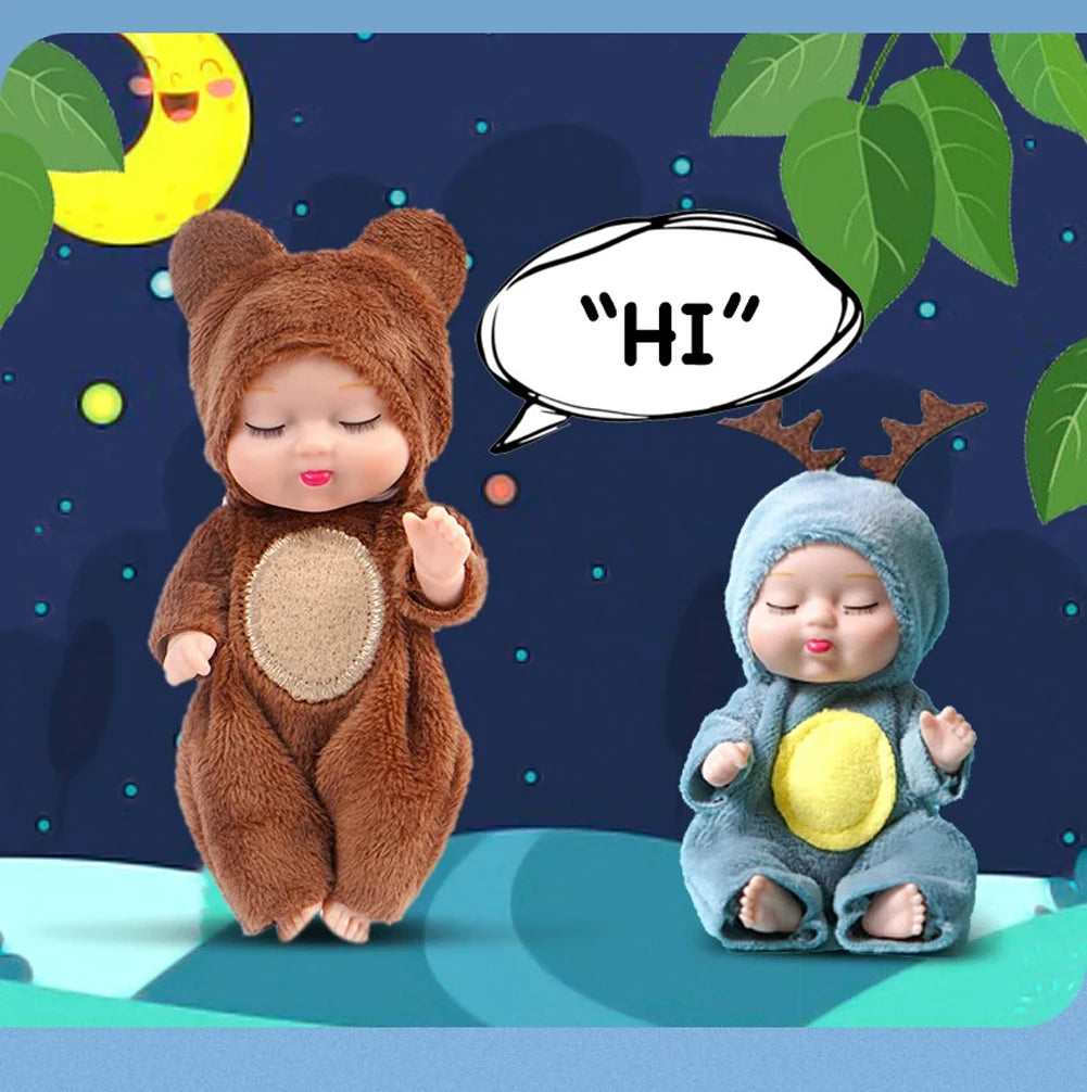 6Pcs Reborn Doll Kit – Mini Sleeping Princess Baby Dolls with Accessories