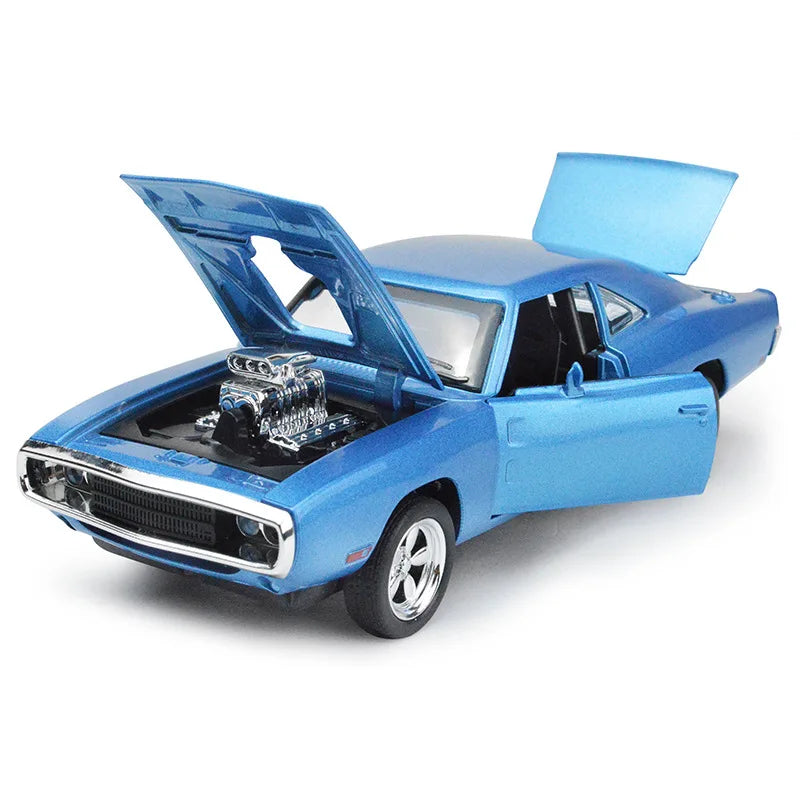 1:32 Dodge Charger 1970 Diecast Model Car – Pull Back Alloy Sports Car Toy