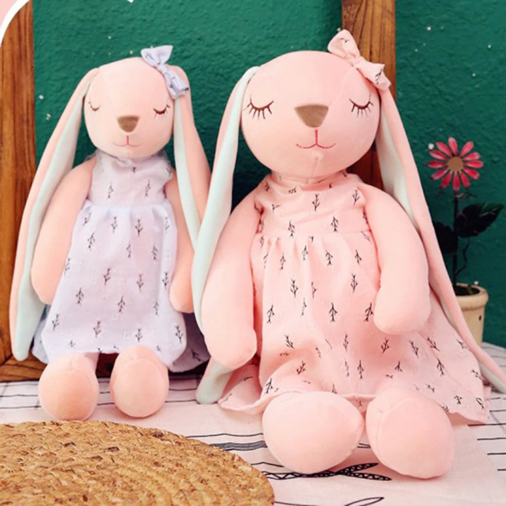 35CM Cute Bunny Plush Doll – Soft Sleeping Rabbit Stuffed Toy