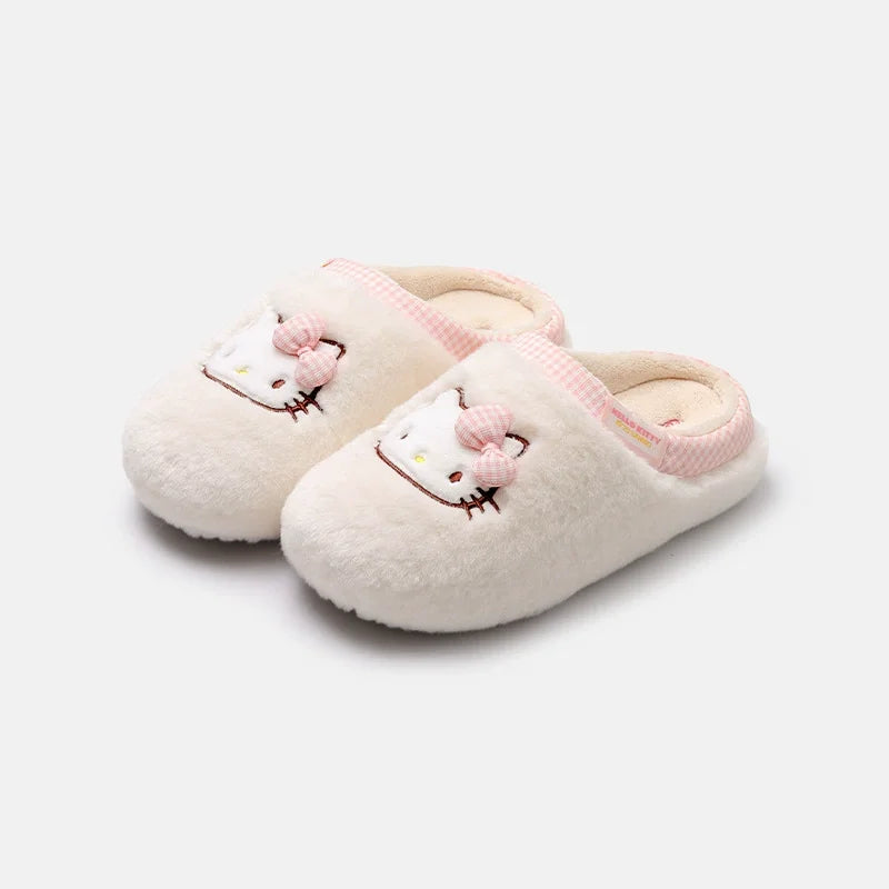 Cozy Hello Kitty Plush Home Slippers