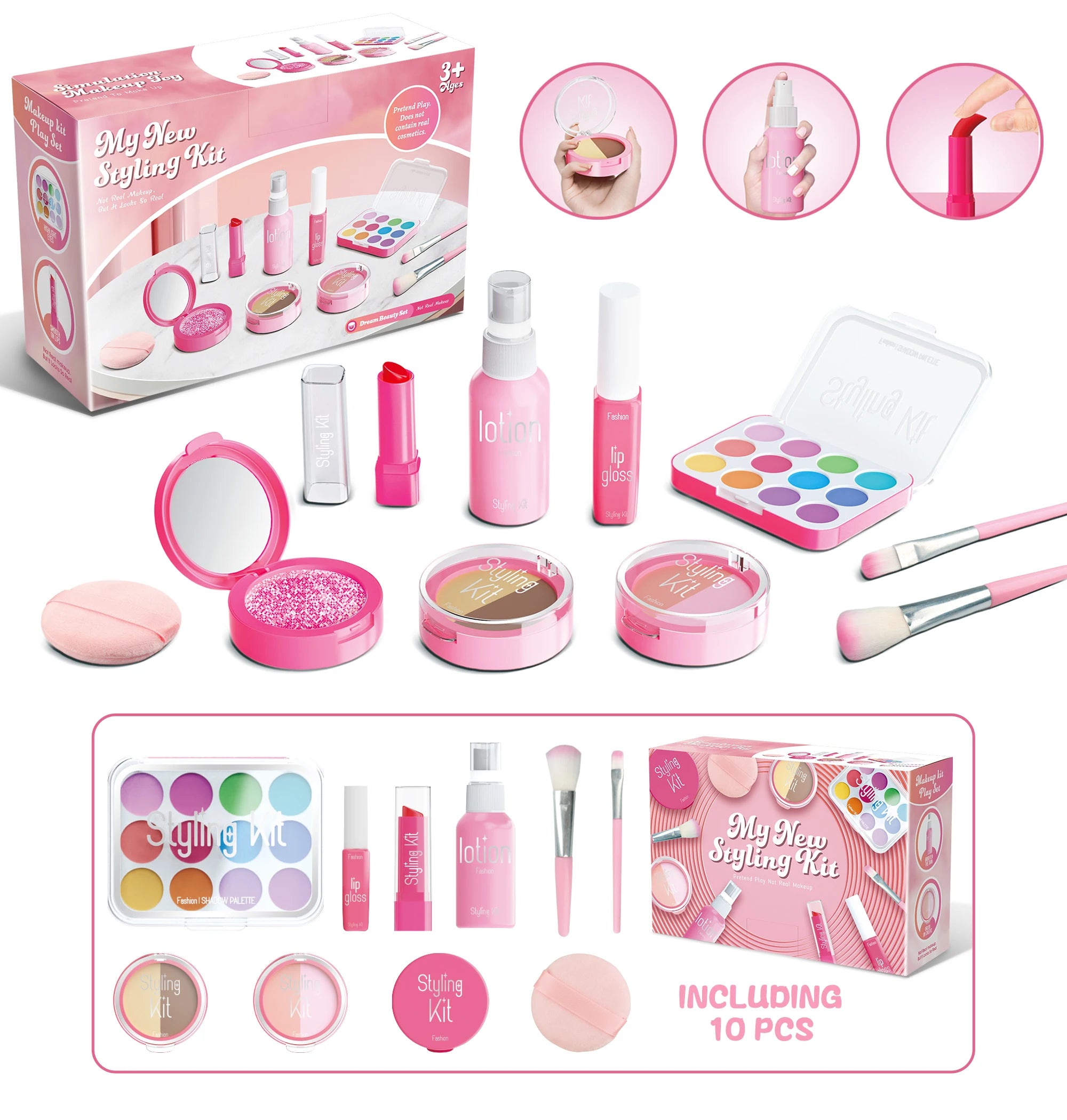 Play Makeup Toys – Simulated Cosmetics Set for Girls