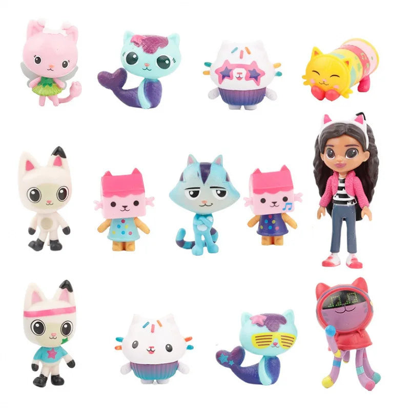 Gabby’s Dollhouse 13-Piece PVC Action Figure Set – Cute Mini Dolls
